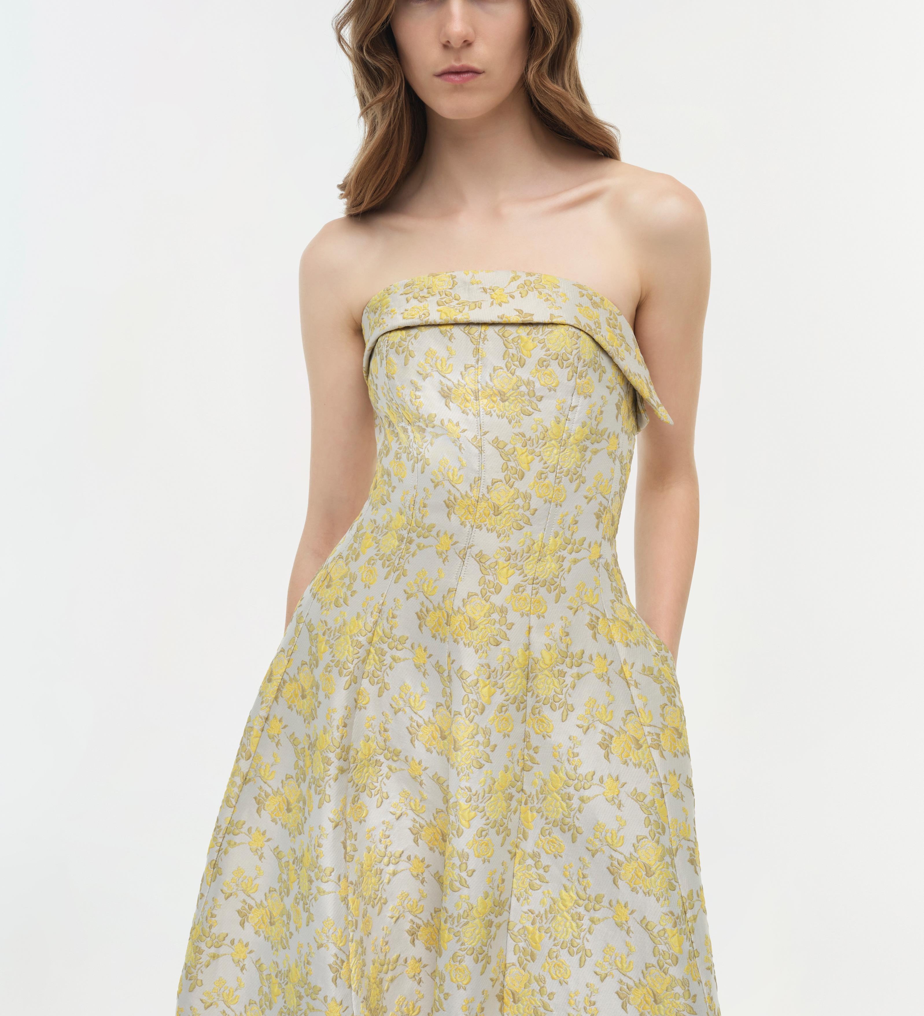 Simkhai - Octavia Jacquard Strapless Gown