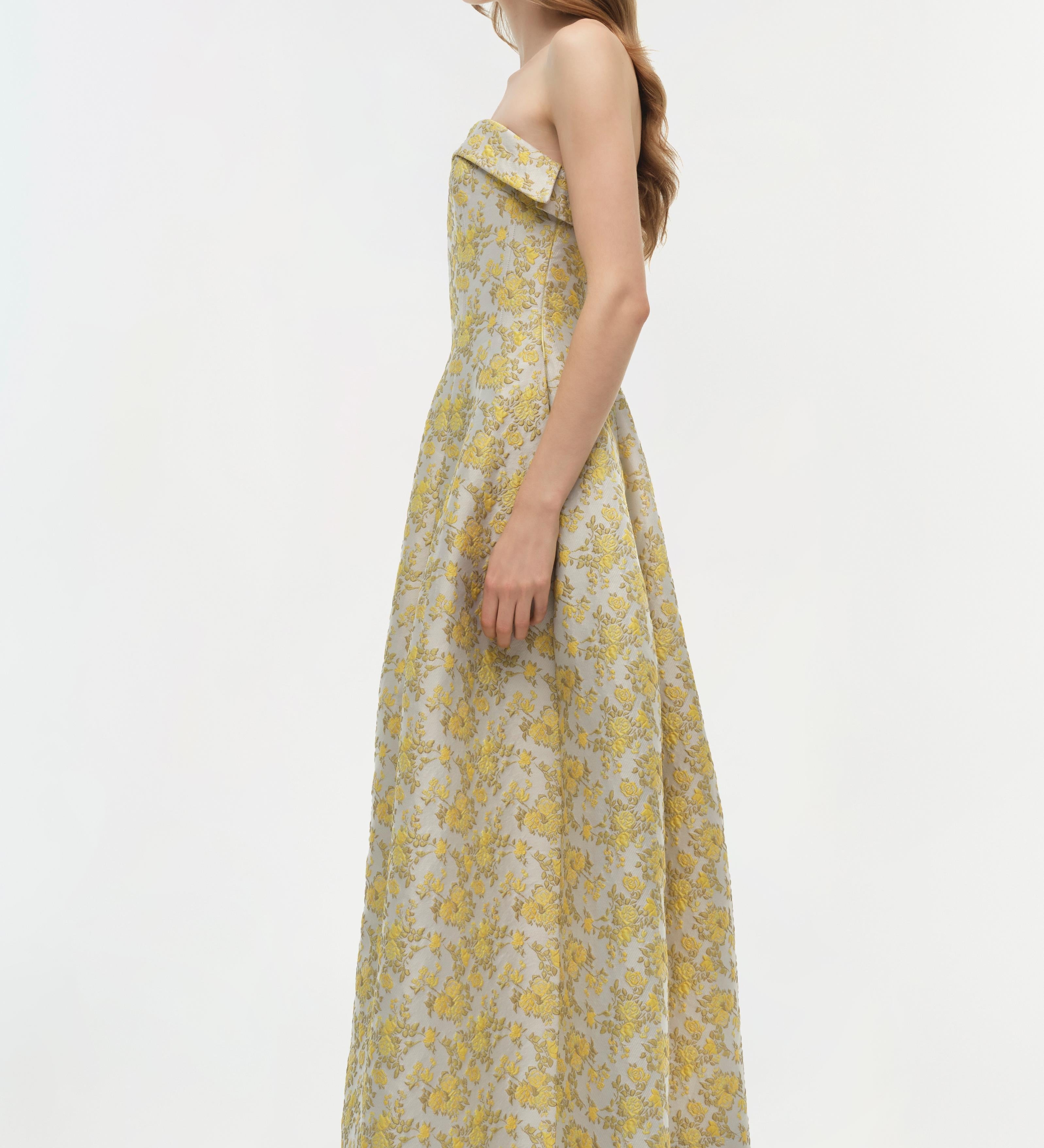 Simkhai - Octavia Jacquard Strapless Gown