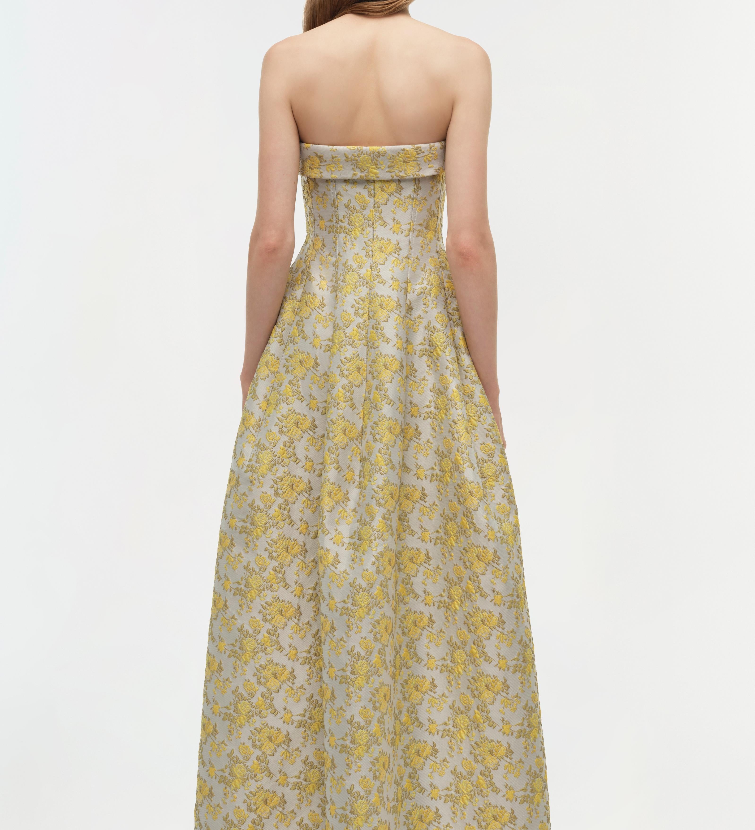 Simkhai - Octavia Jacquard Strapless Gown