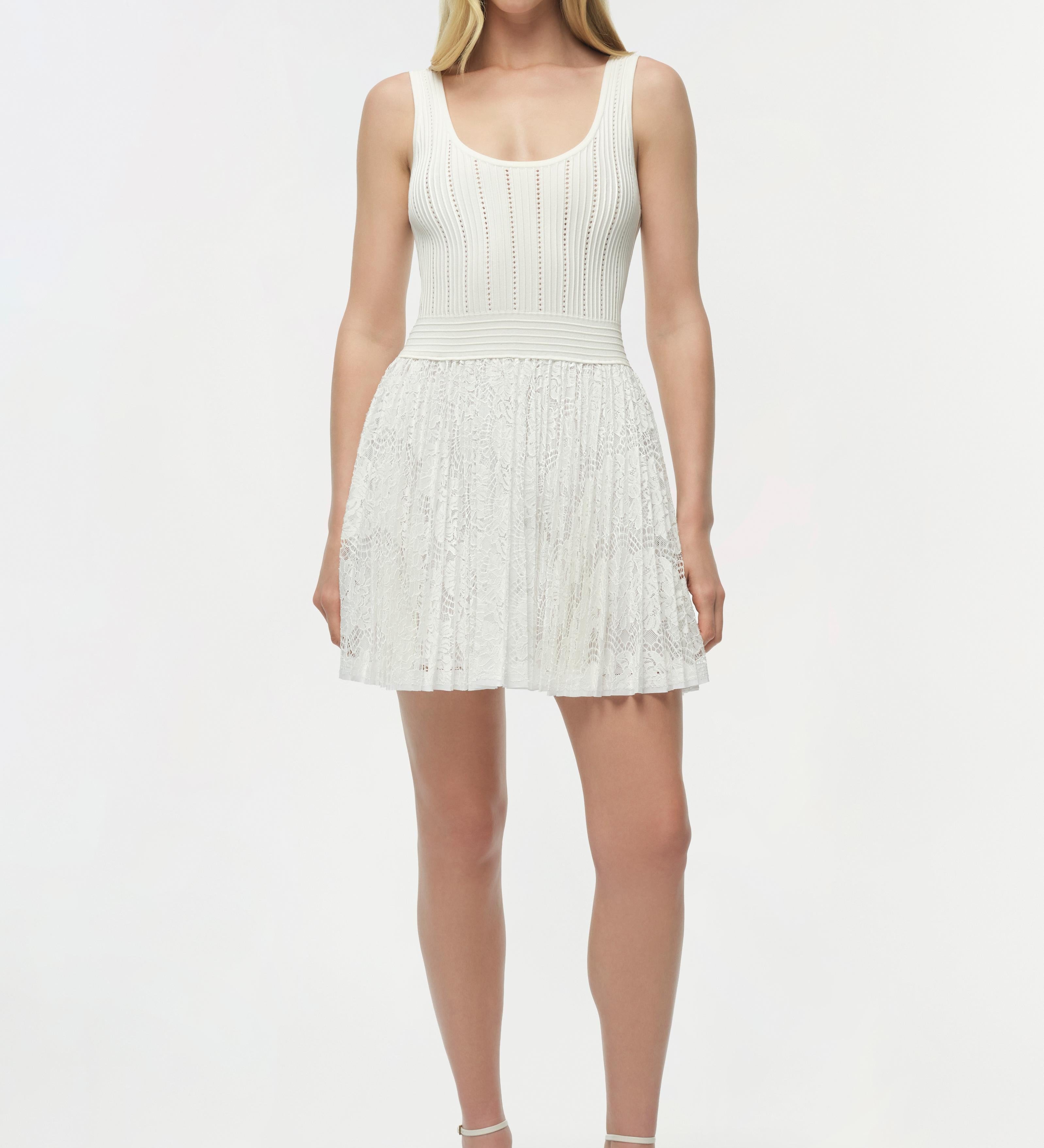 Simkhai - Ellis Knit Lace Mini Dress