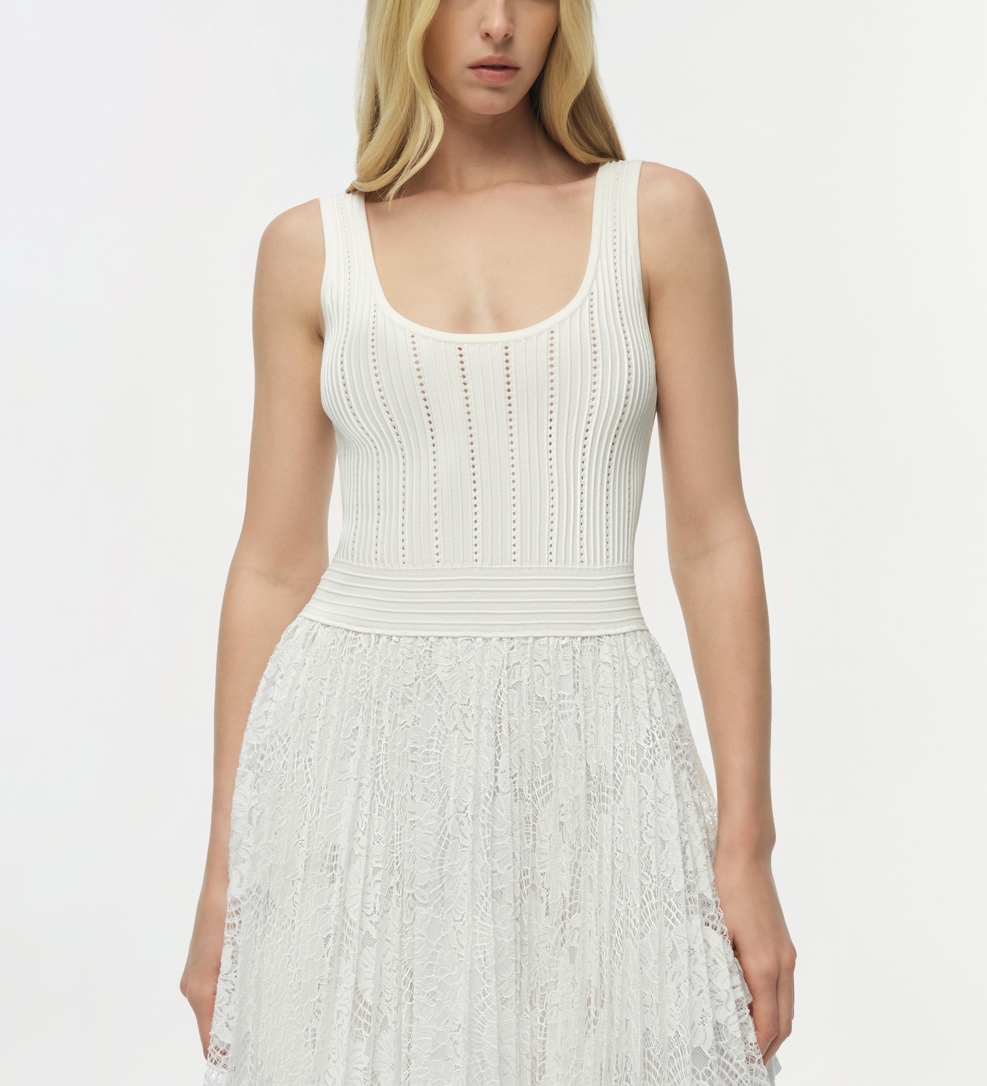 Simkhai - Ellis Knit Lace Mini Dress