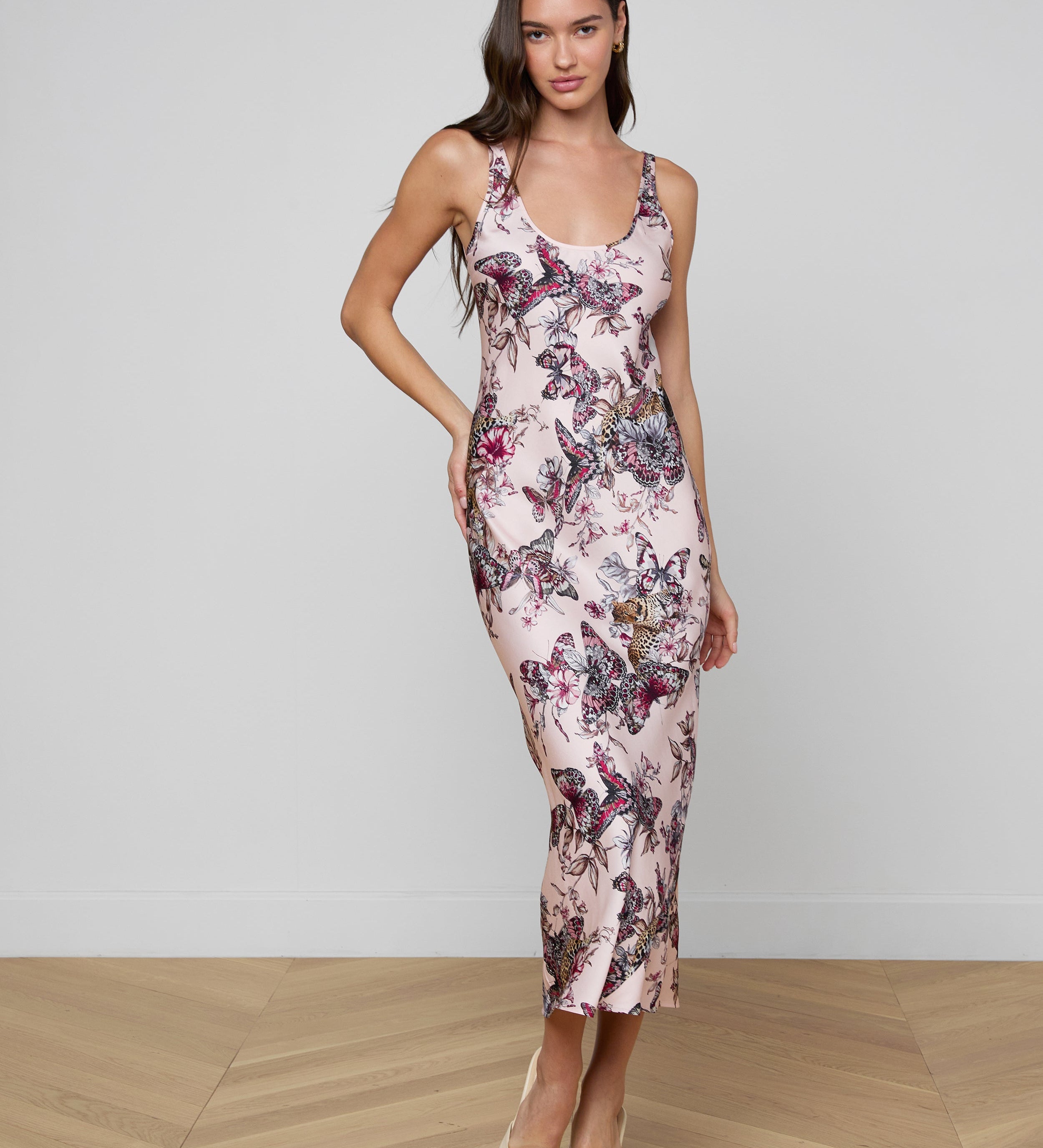 L'AGENCE - Akiya Satin Maxi Dress