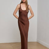 L'AGENCE - Akiya Satin Maxi Dress
