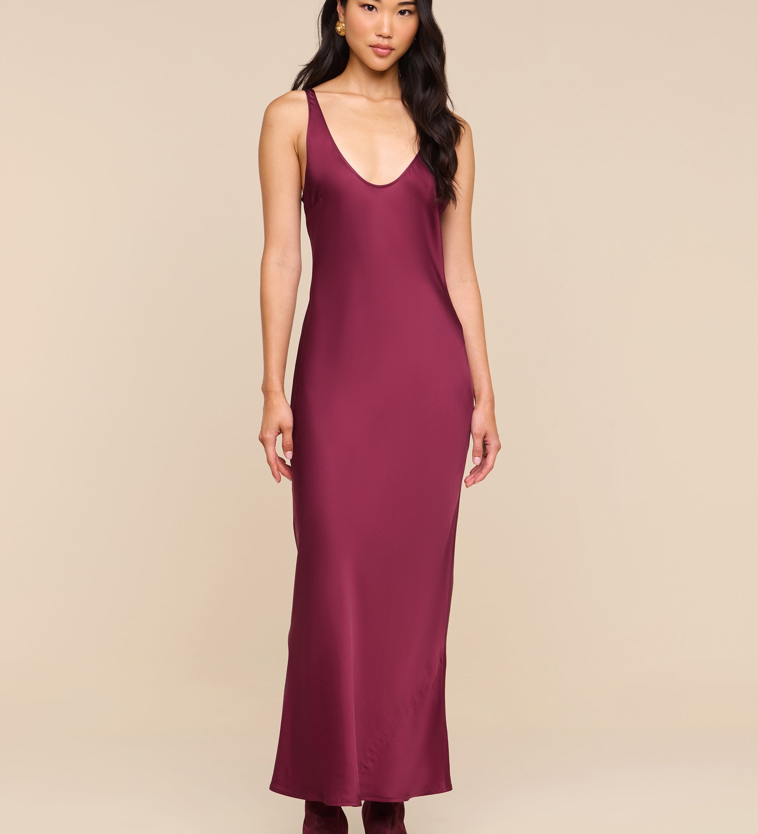 L'AGENCE - Akiya Satin Maxi Dress
