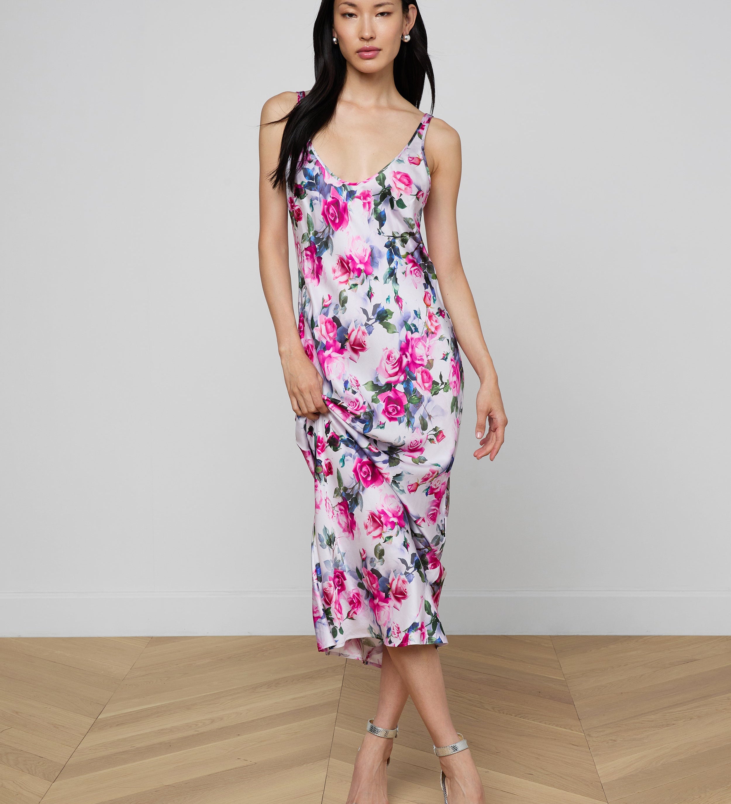 L'AGENCE - Akiya Satin Maxi Dress