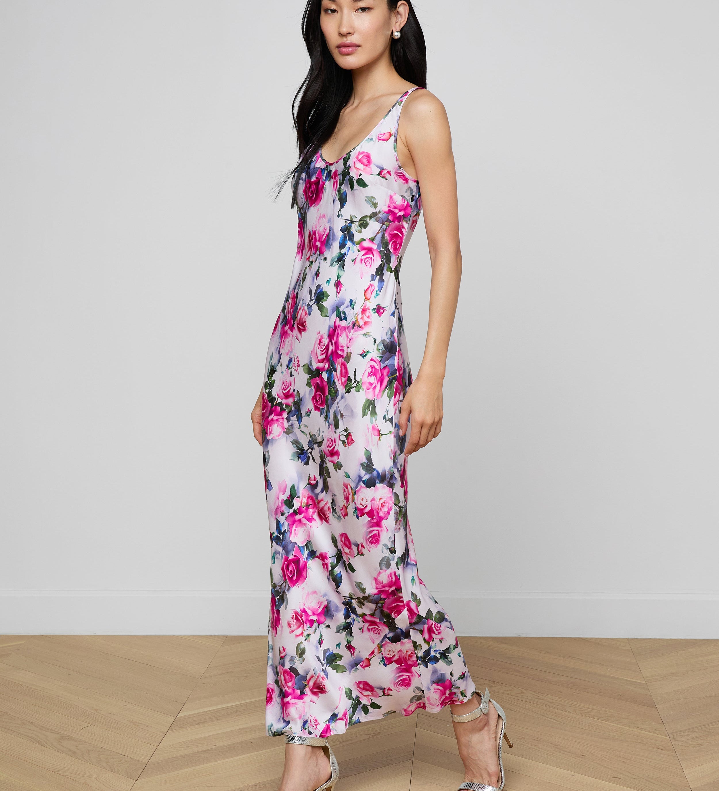 L'AGENCE - Akiya Satin Maxi Dress