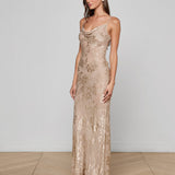 L'AGENCE - Christine Burnout Satin Gown