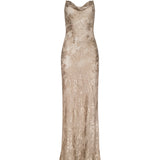 L'AGENCE - Christine Burnout Satin Gown
