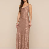 L'AGENCE - Christine Burnout Satin Dress