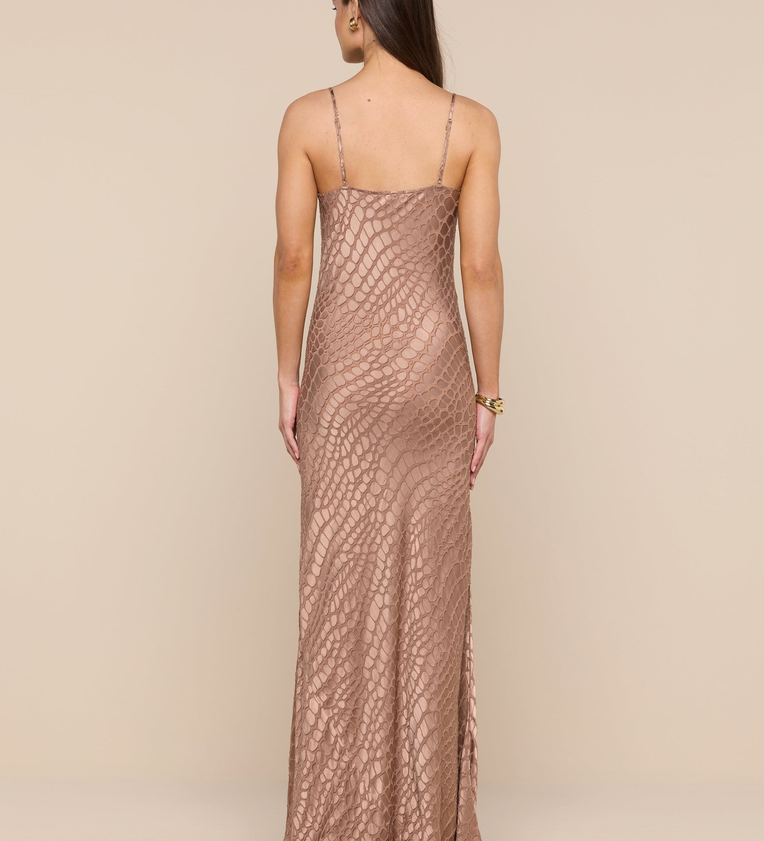 L'AGENCE - Christine Burnout Satin Dress