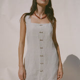 Ciao Lucia - Virginie Oatmeal Linen Dress