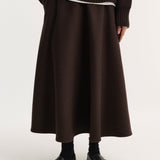 ROHE - A - line skirt | dark brown