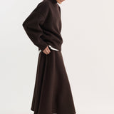 ROHE - A - line skirt | dark brown
