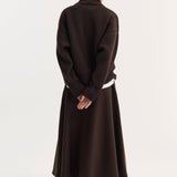 ROHE - A - line skirt | dark brown