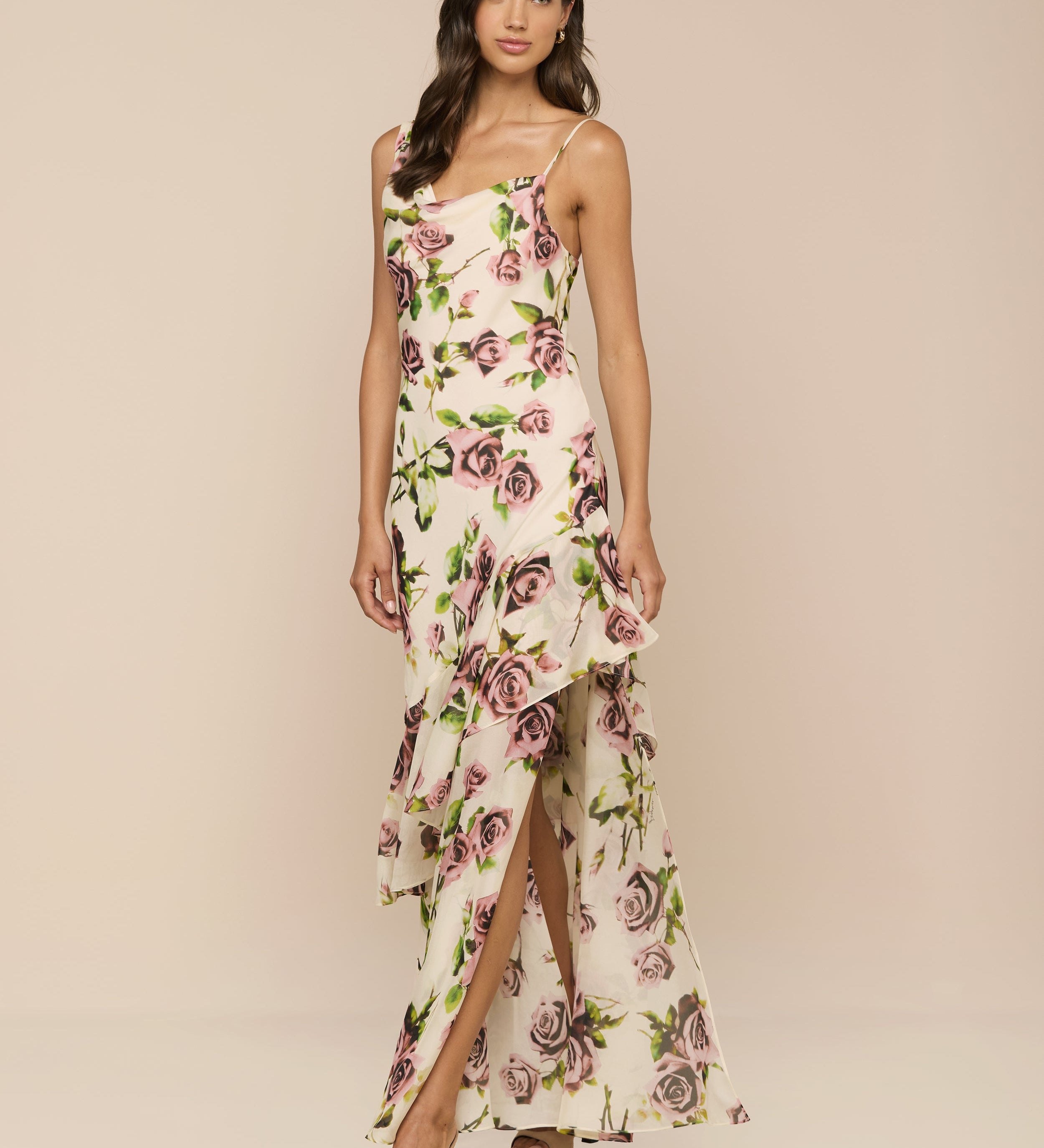 L'AGENCE - Viola Silk Cowl - Neck Gown