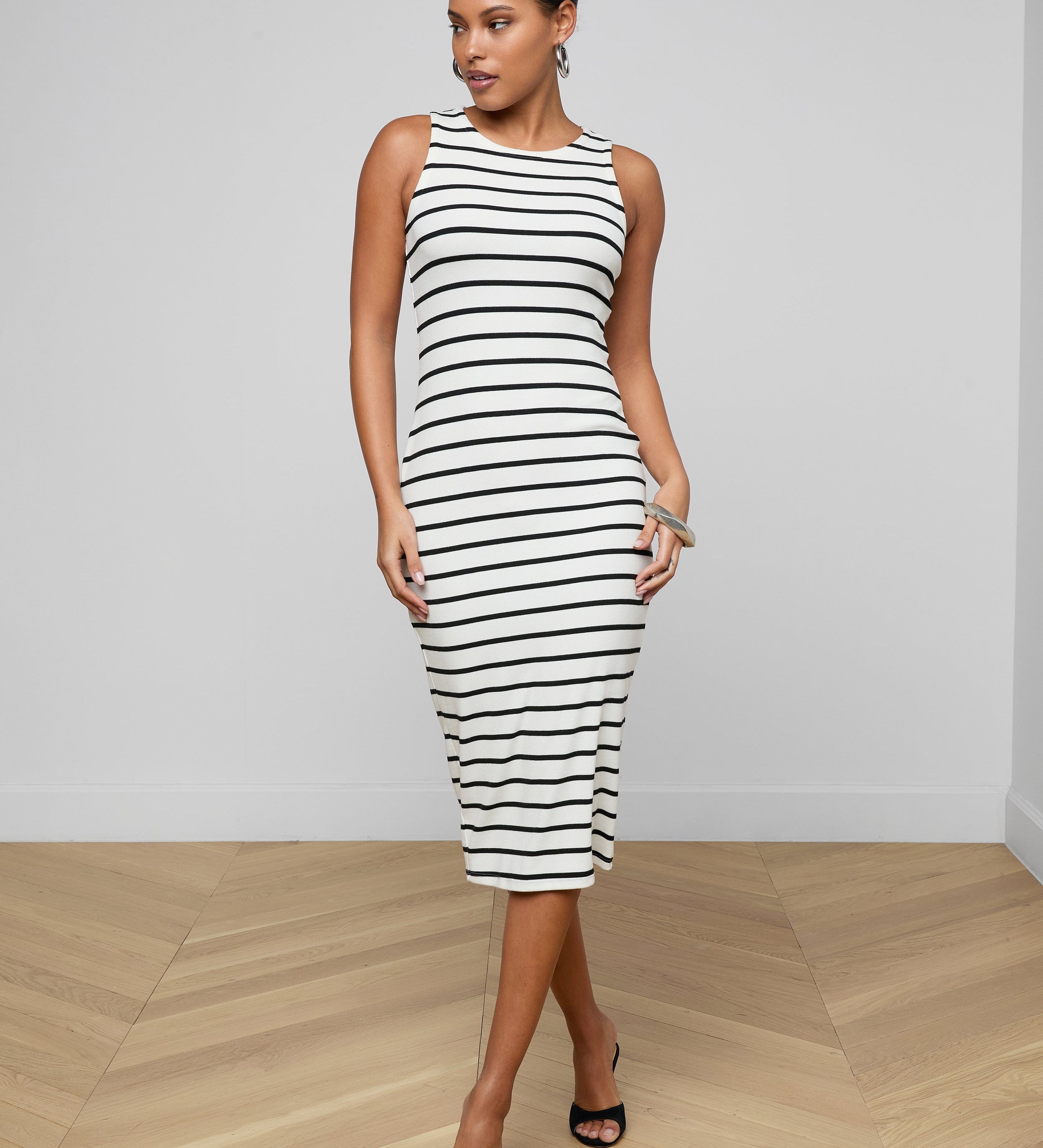 L'AGENCE - Nura Racerback Midi Dress
