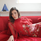 Conner Ives - The Demi Couture Piano Shawl Gown - Red