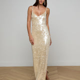 L'AGENCE - Karma Sequin Maxi Dress