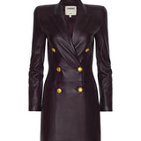 L'AGENCE - Tora Leather Blazer Dress