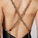 L'AGENCE - Saint Crystal Strap Gown