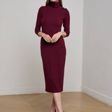 L'AGENCE - Voletta Turtleneck Midi Dress