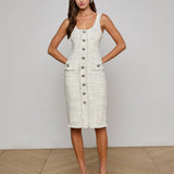 L'AGENCE - Aya Tweed Midi Dress