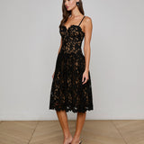 L'AGENCE - Flyn Lace Midi Dress
