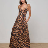 L'AGENCE - Sutton Beaded Strap Maxi Dress