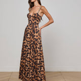 L'AGENCE - Sutton Beaded Strap Maxi Dress
