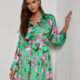 L'AGENCE - Virlen Satin Shirt Dress