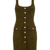 L'AGENCE - Midy Button-Front Dress