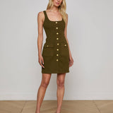 L'AGENCE - Midy Button-Front Dress