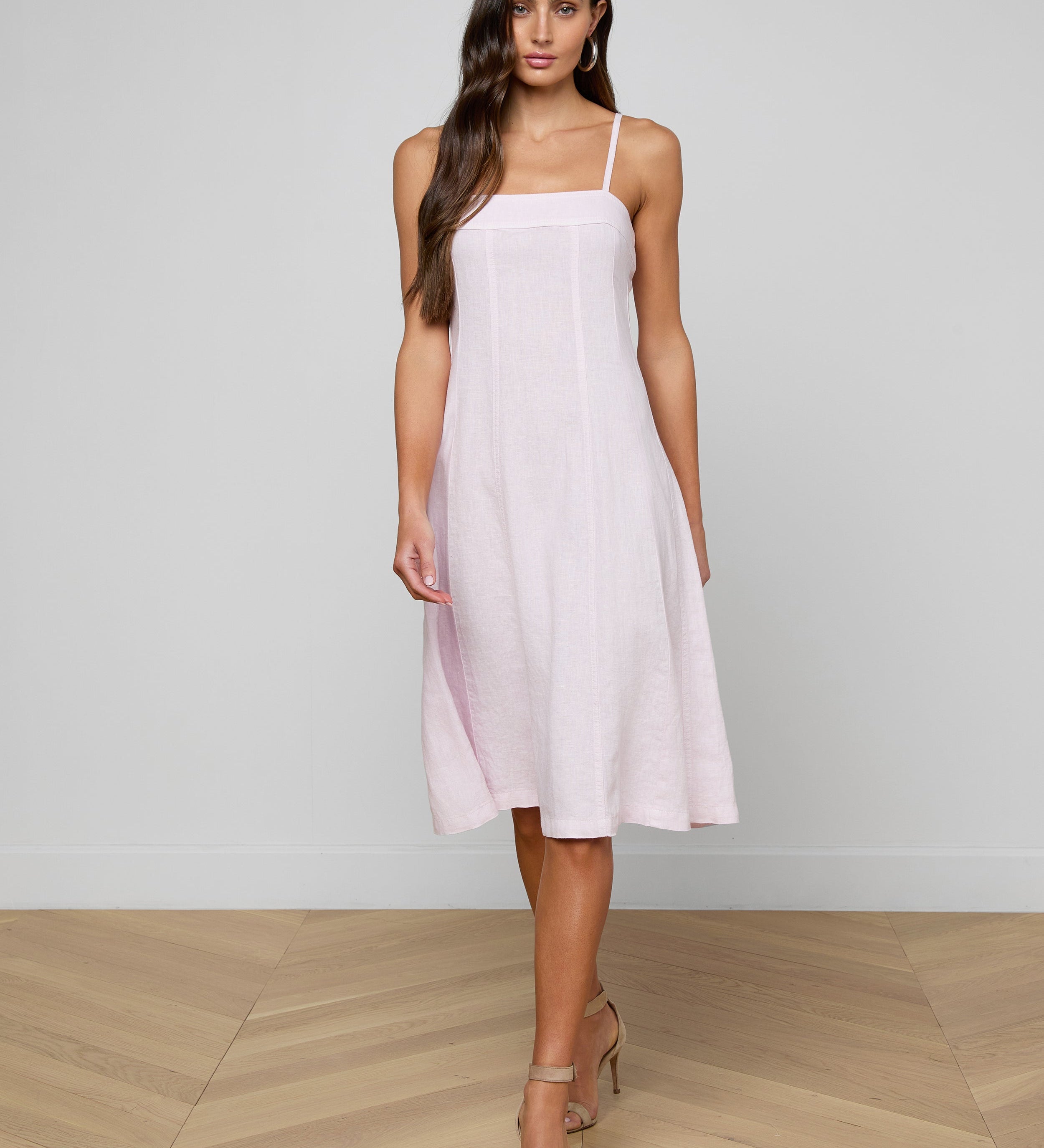 L'AGENCE - Mitzy Linen Midi Dress