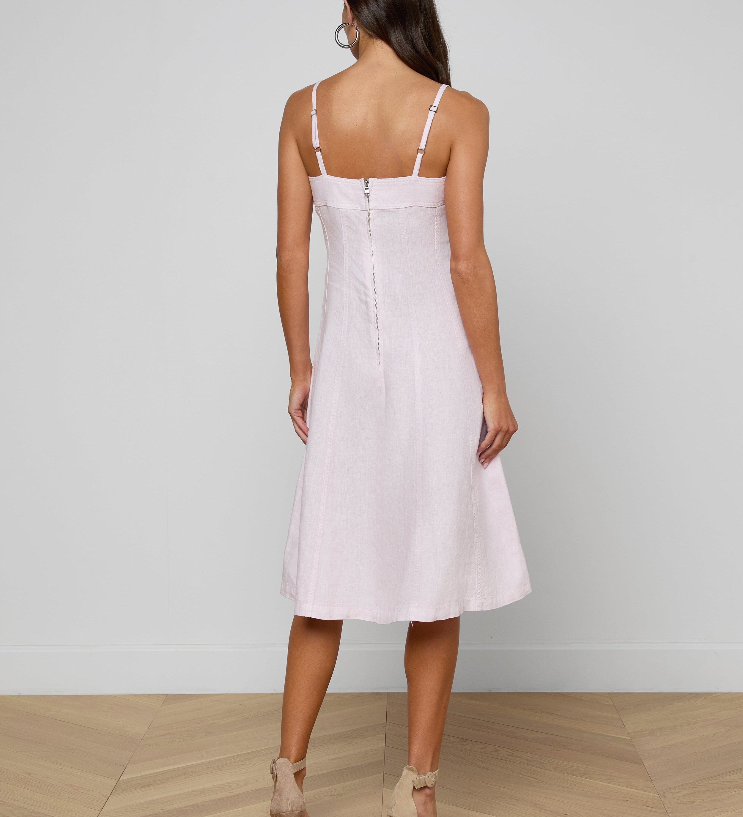 L'AGENCE - Mitzy Linen Midi Dress