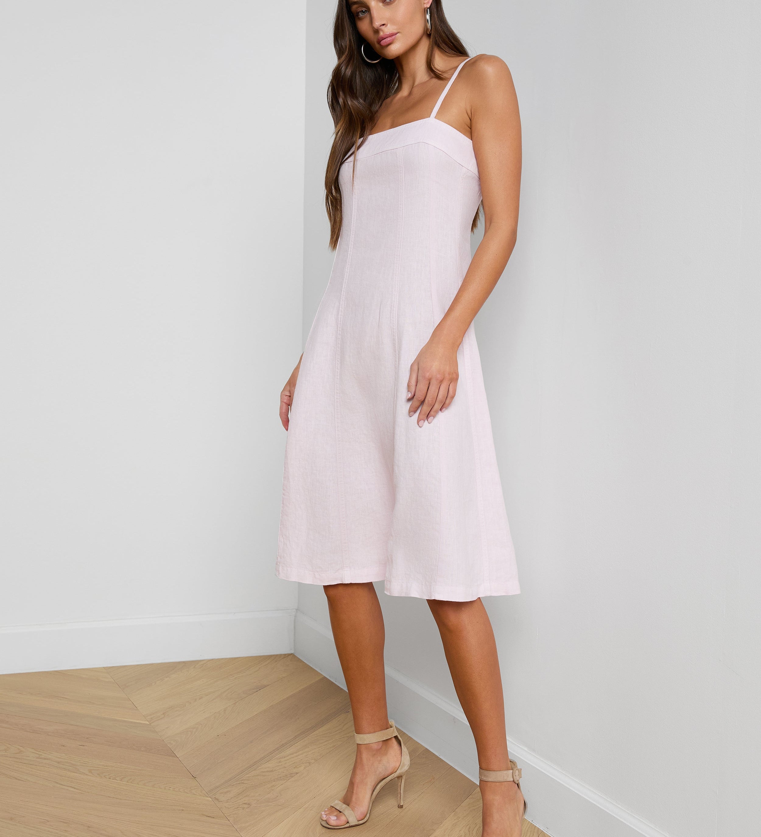 L'AGENCE - Mitzy Linen Midi Dress
