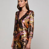 L'AGENCE - Octavia Sequin Shift Dress