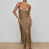 L'AGENCE - Gracelynn Beaded Fringe Dress