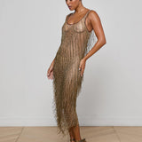 L'AGENCE - Gracelynn Beaded Fringe Dress