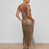 L'AGENCE - Gracelynn Beaded Fringe Dress