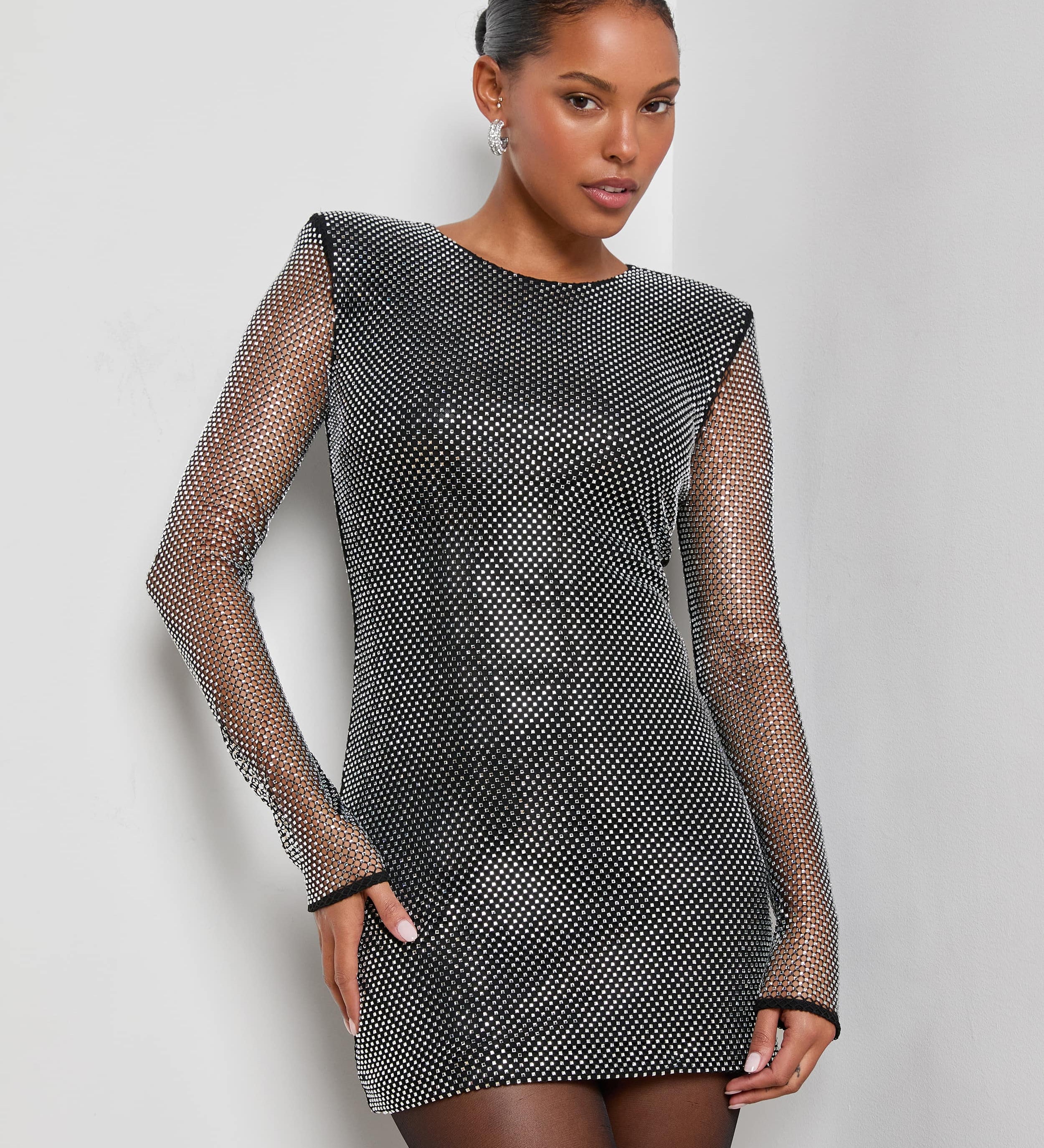 L'AGENCE - Harlynn Crystal Mini Dress