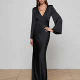 L'AGENCE - Manon Gown with Faux Fur