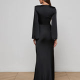 L'AGENCE - Manon Gown with Faux Fur