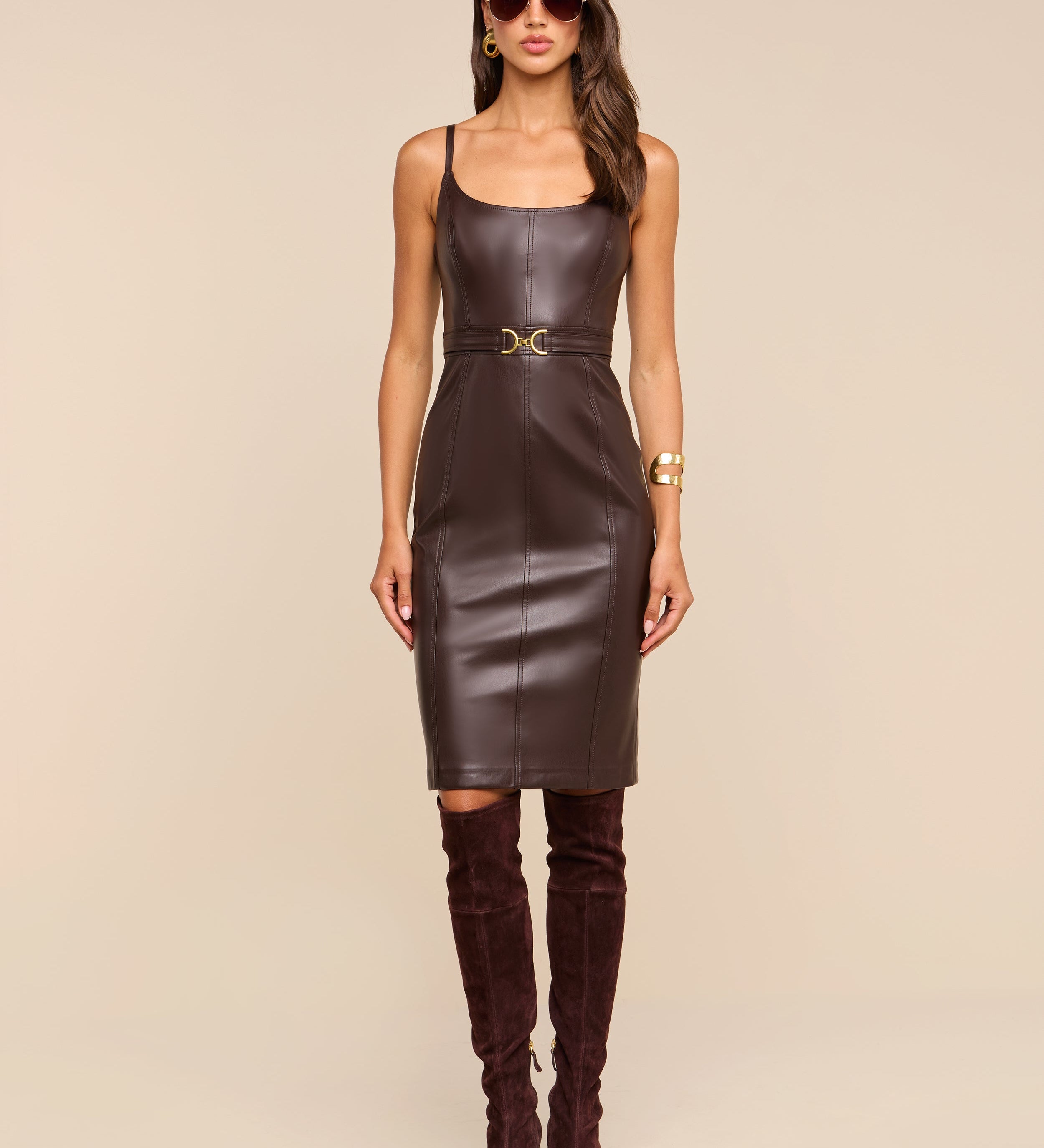 L'AGENCE - Halia Vegan Leather Dress