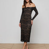 L'AGENCE - Lindsay Sequined Lace Dress