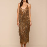 L'AGENCE - Noella Sequin Fringe Dress