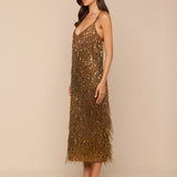 L'AGENCE - Noella Sequin Fringe Dress