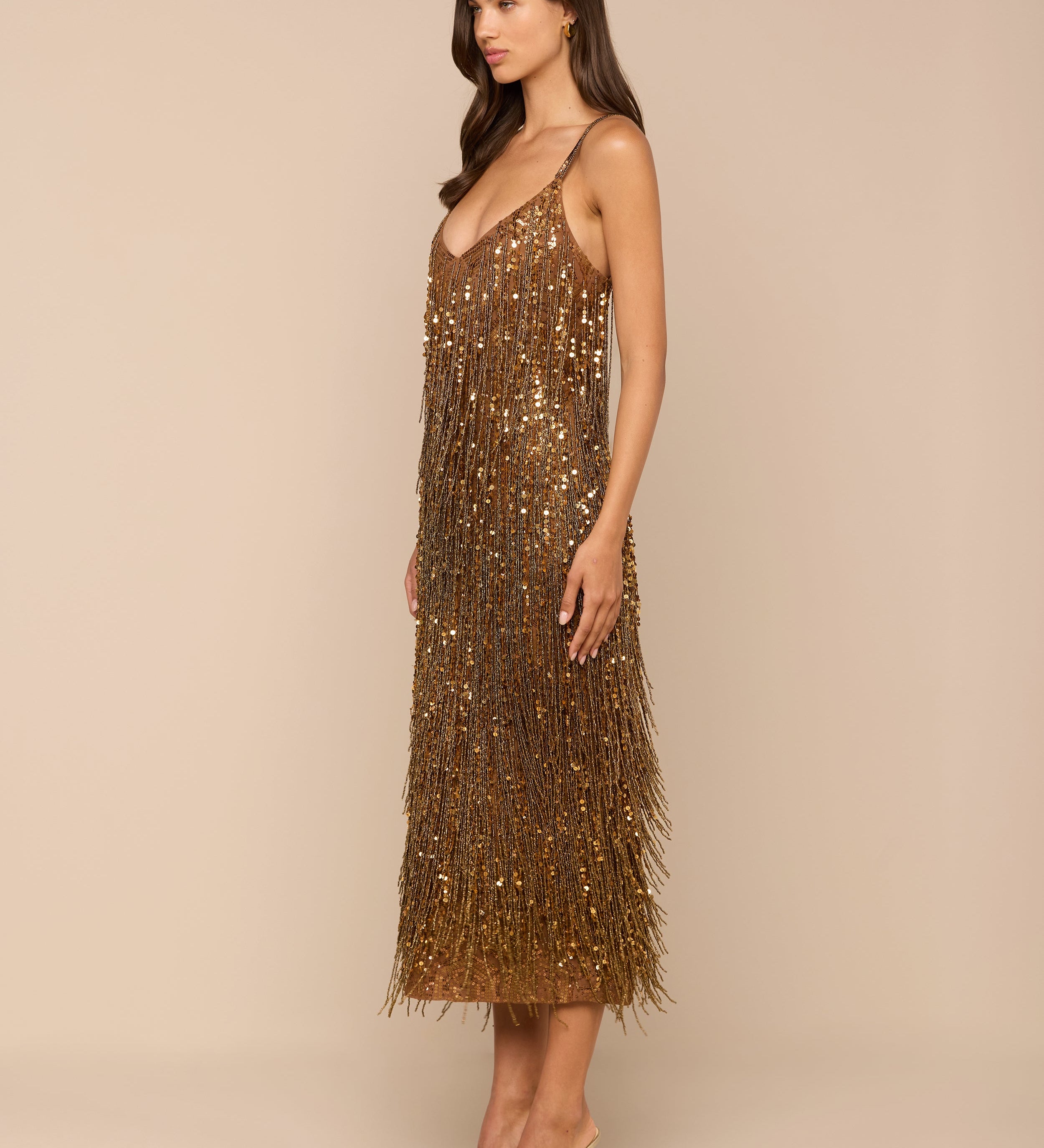 L'AGENCE - Noella Sequin Fringe Dress
