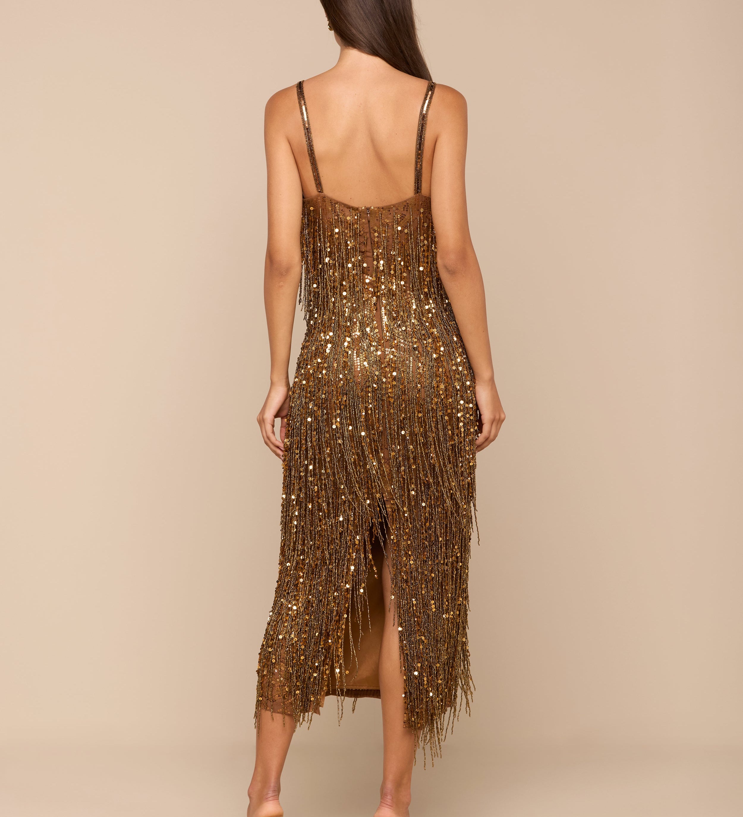 L'AGENCE - Noella Sequin Fringe Dress