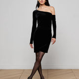 L'AGENCE - Lynne Velvet Mini Dress