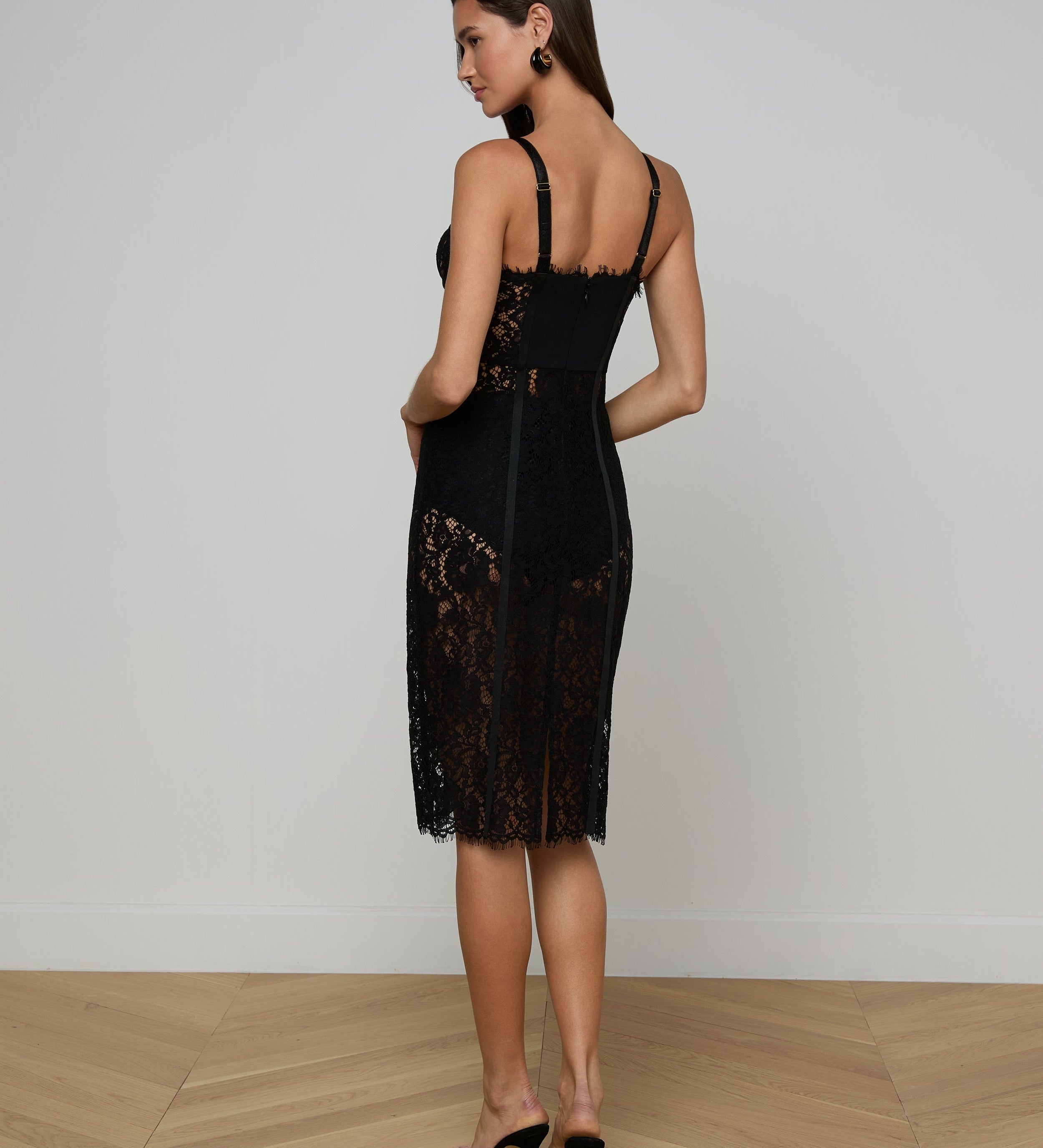 L'AGENCE - Jennifer Lace Midi Dress